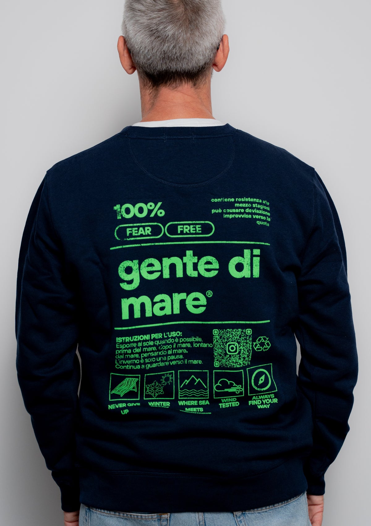 FELPA GIROCOLLO ISTITUZIONALE DISTRESSED