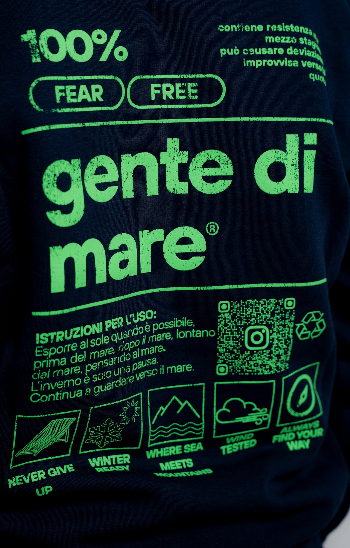 FELPA GIROCOLLO ISTITUZIONALE DISTRESSED