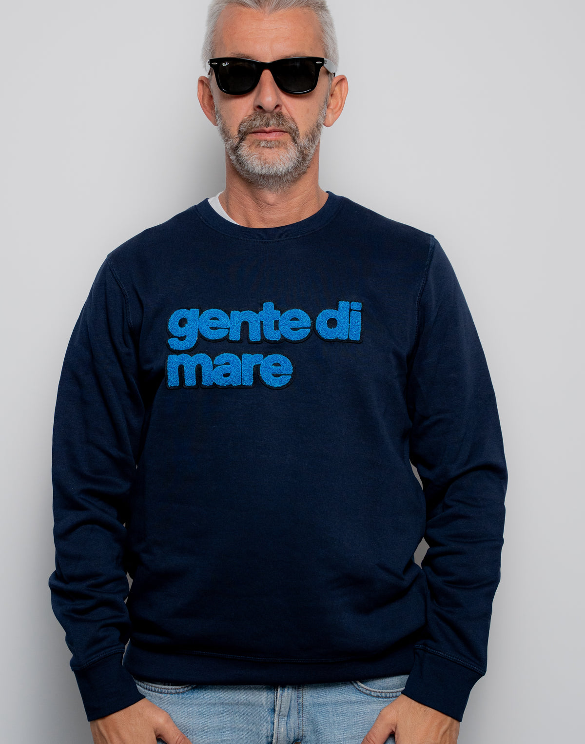 FELPA GIROCOLLO PATCH PUNTO SPUGNA