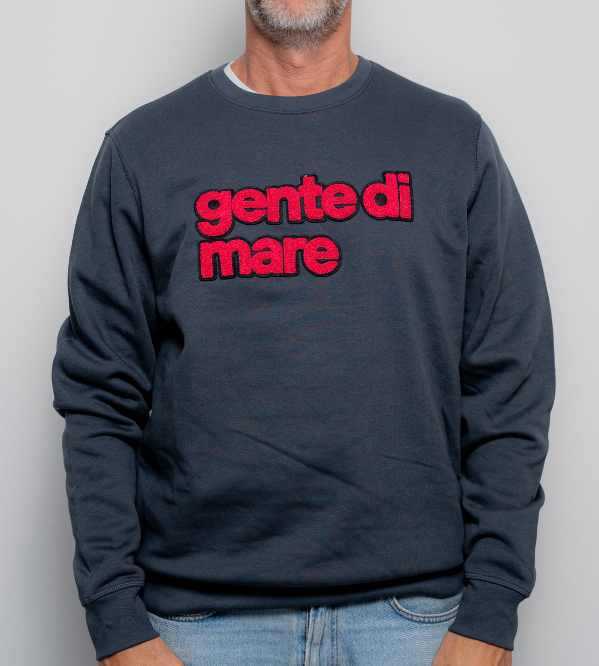 FELPA GIROCOLLO PATCH PUNTO SPUGNA