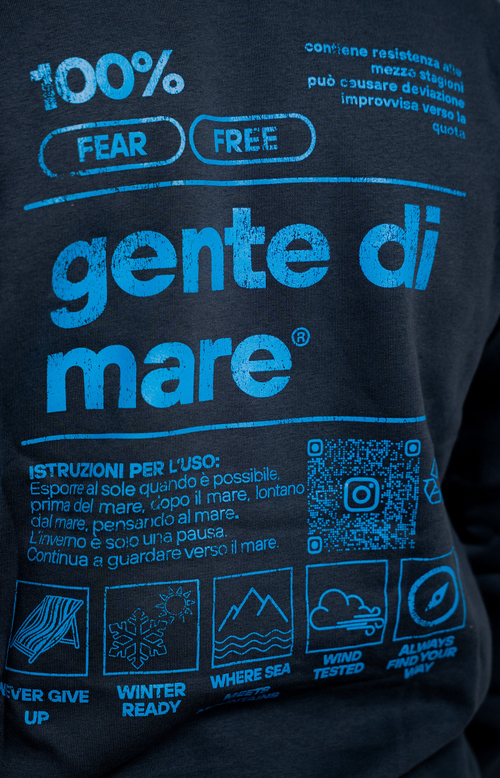 FELPA GIROCOLLO ISTITUZIONALE DISTRESSED
