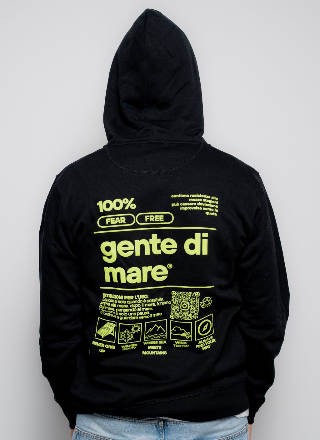 FELPA ZIP E CAPPUCCIO