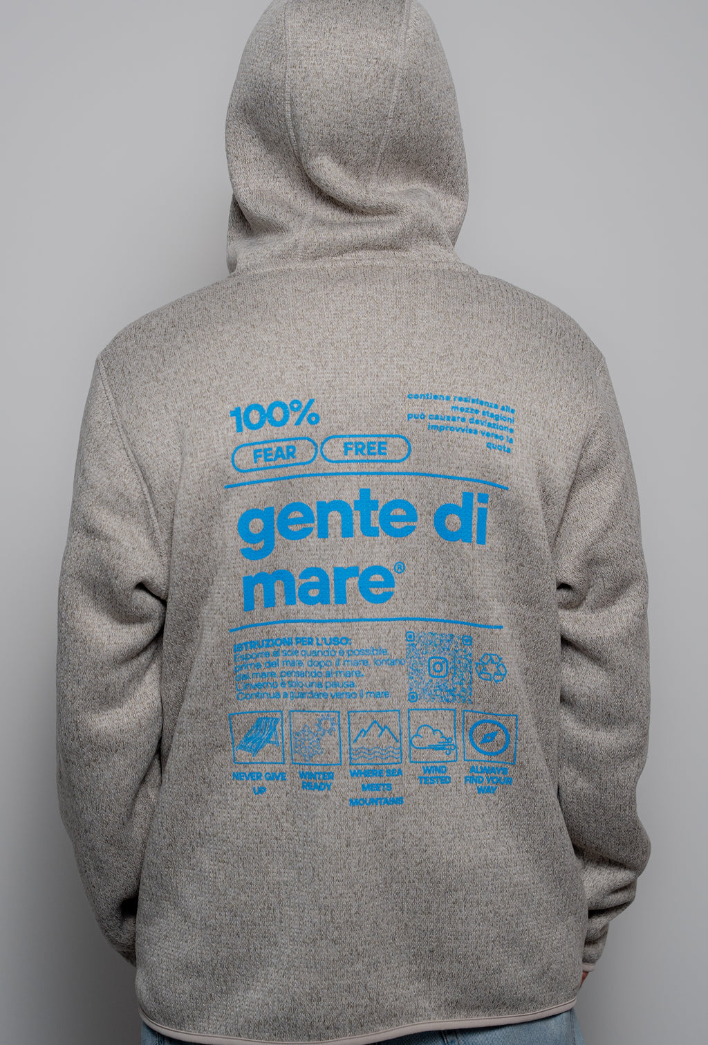 GIACCA IN MAGLIA FELPATA - zip e cappuccio