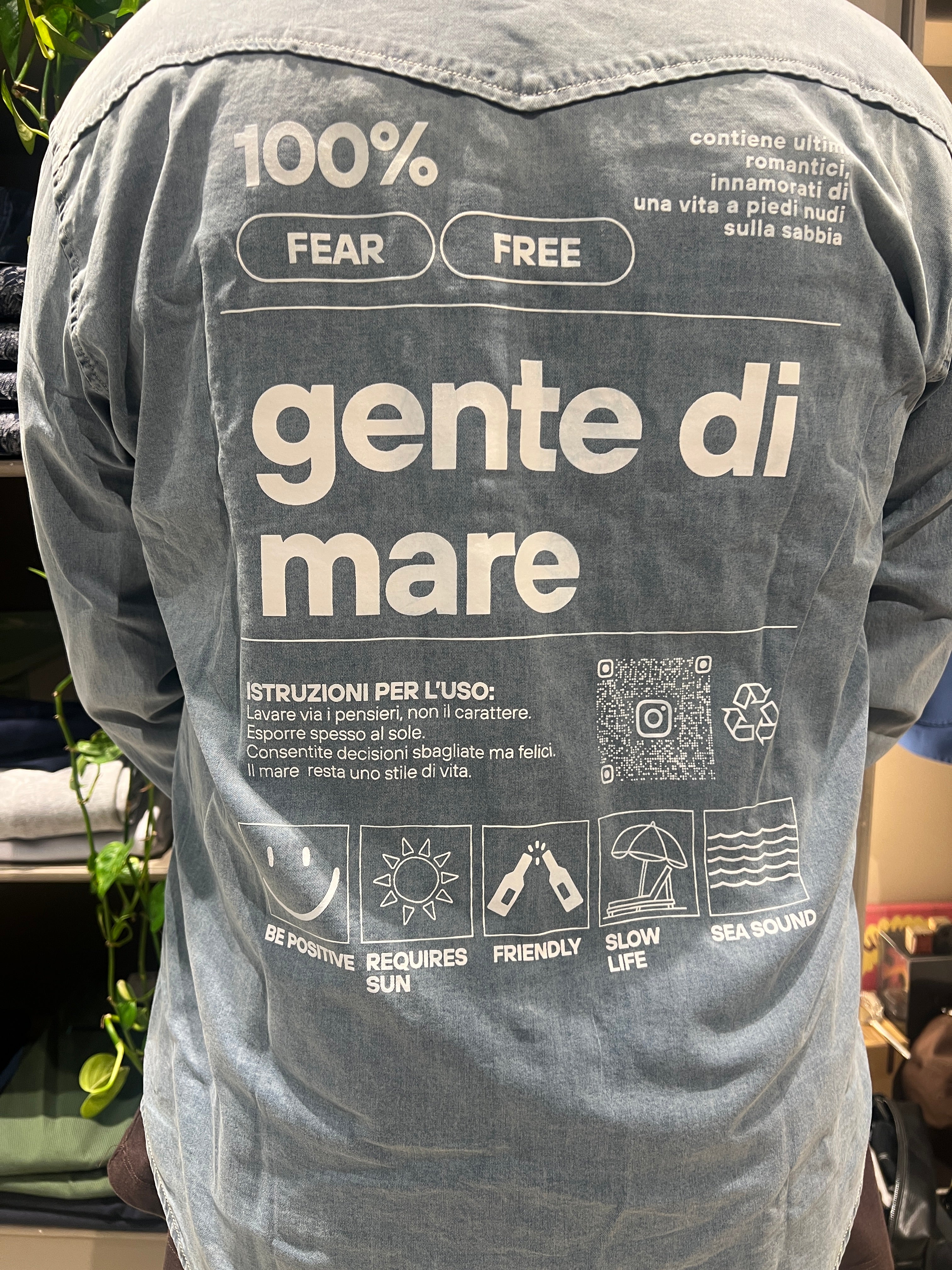 CAMICIA DENIM STAMPA