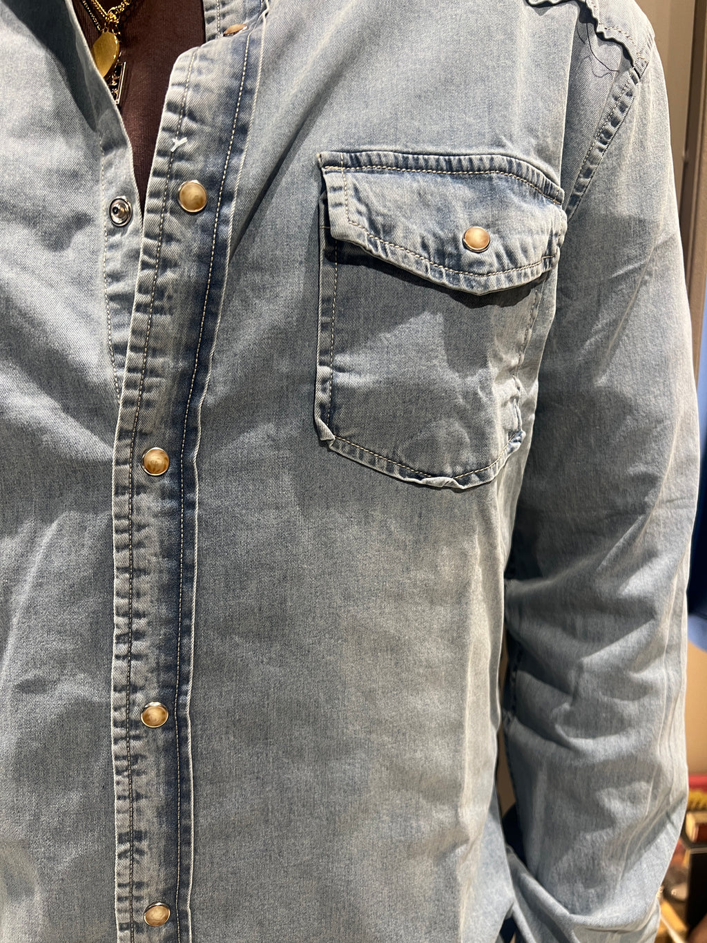CAMICIA DENIM STAMPA