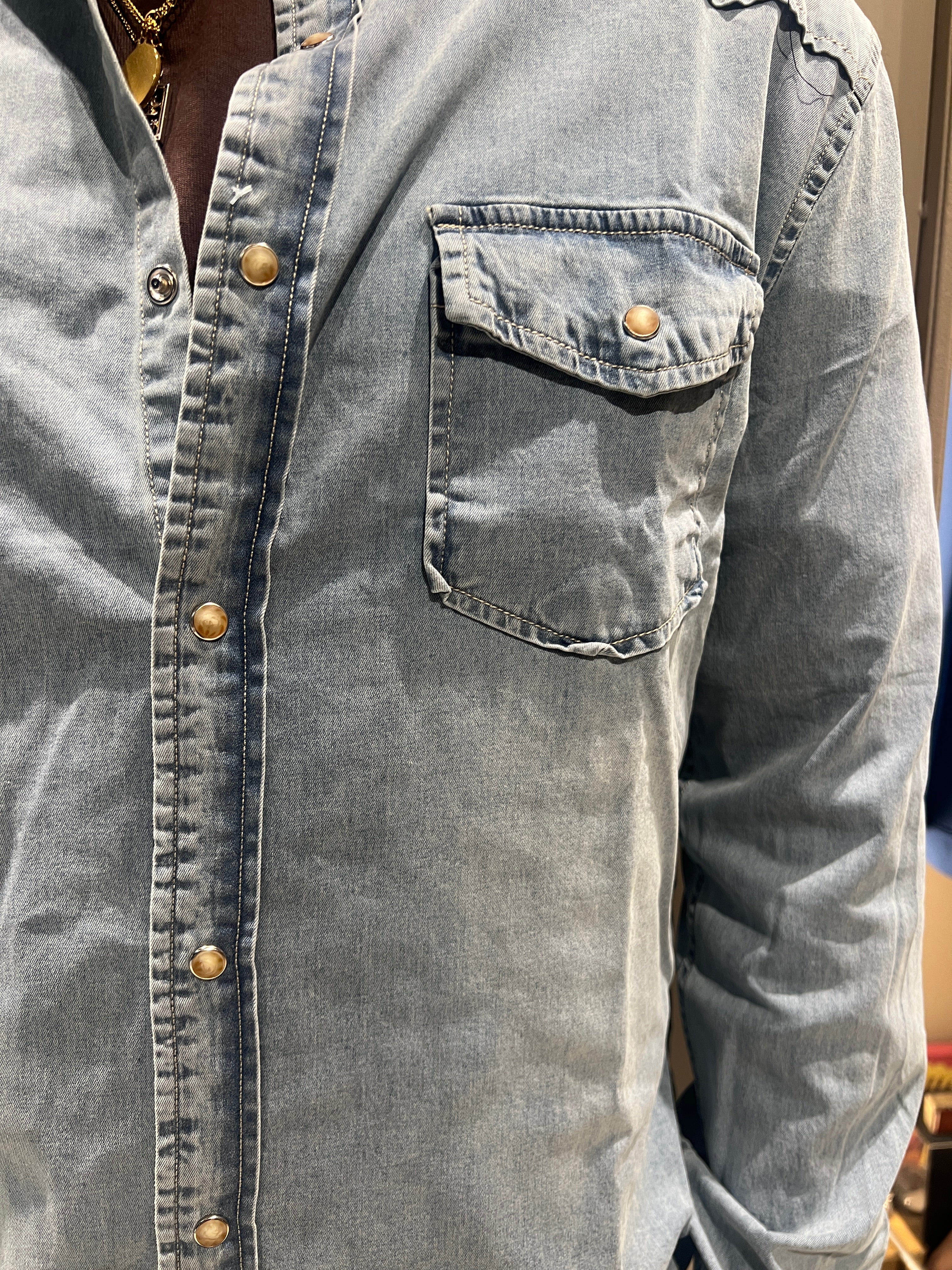 CAMICIA DENIM STAMPA