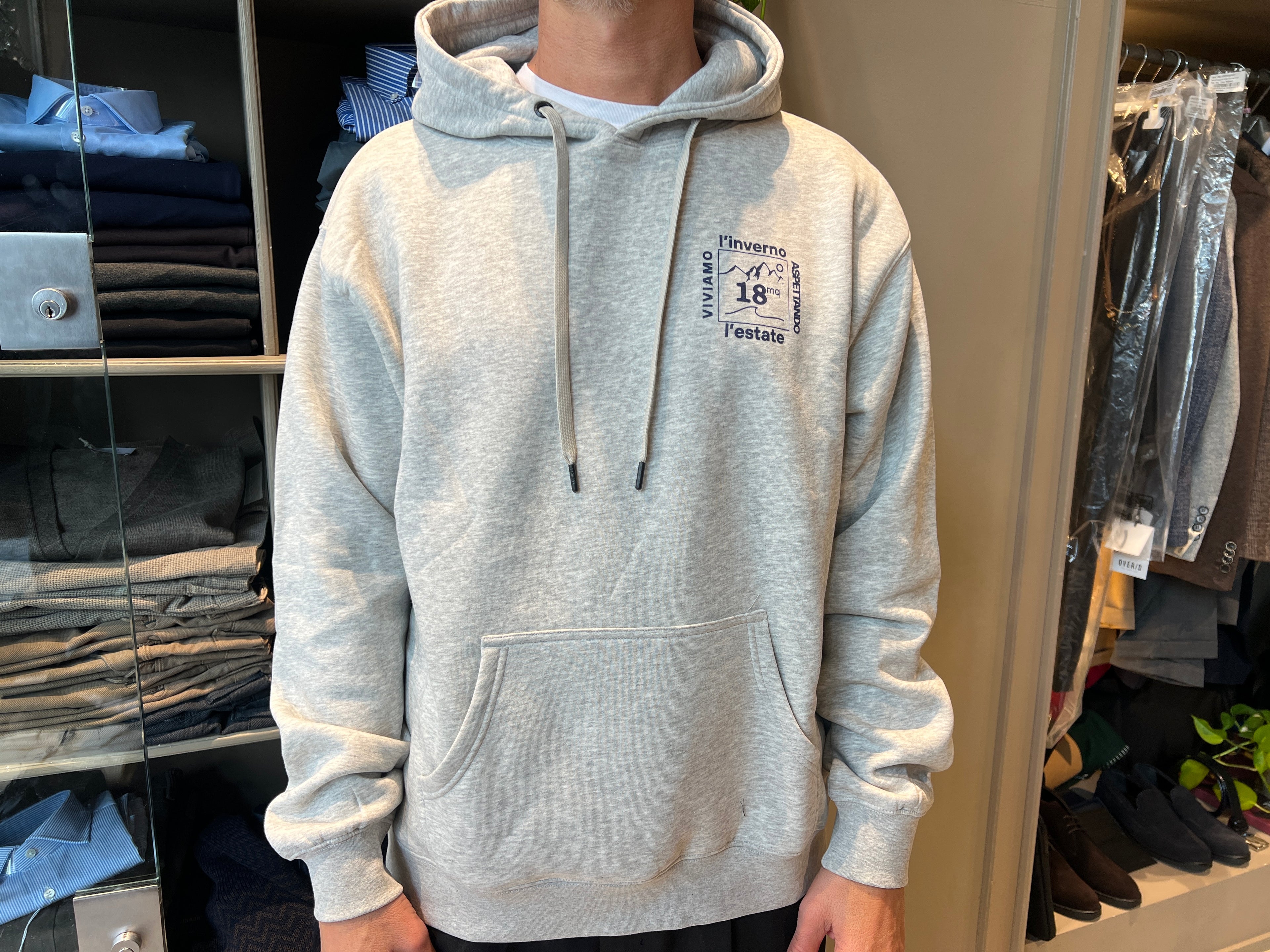 Felpa con cappuccio - GRIGIO MELANGE