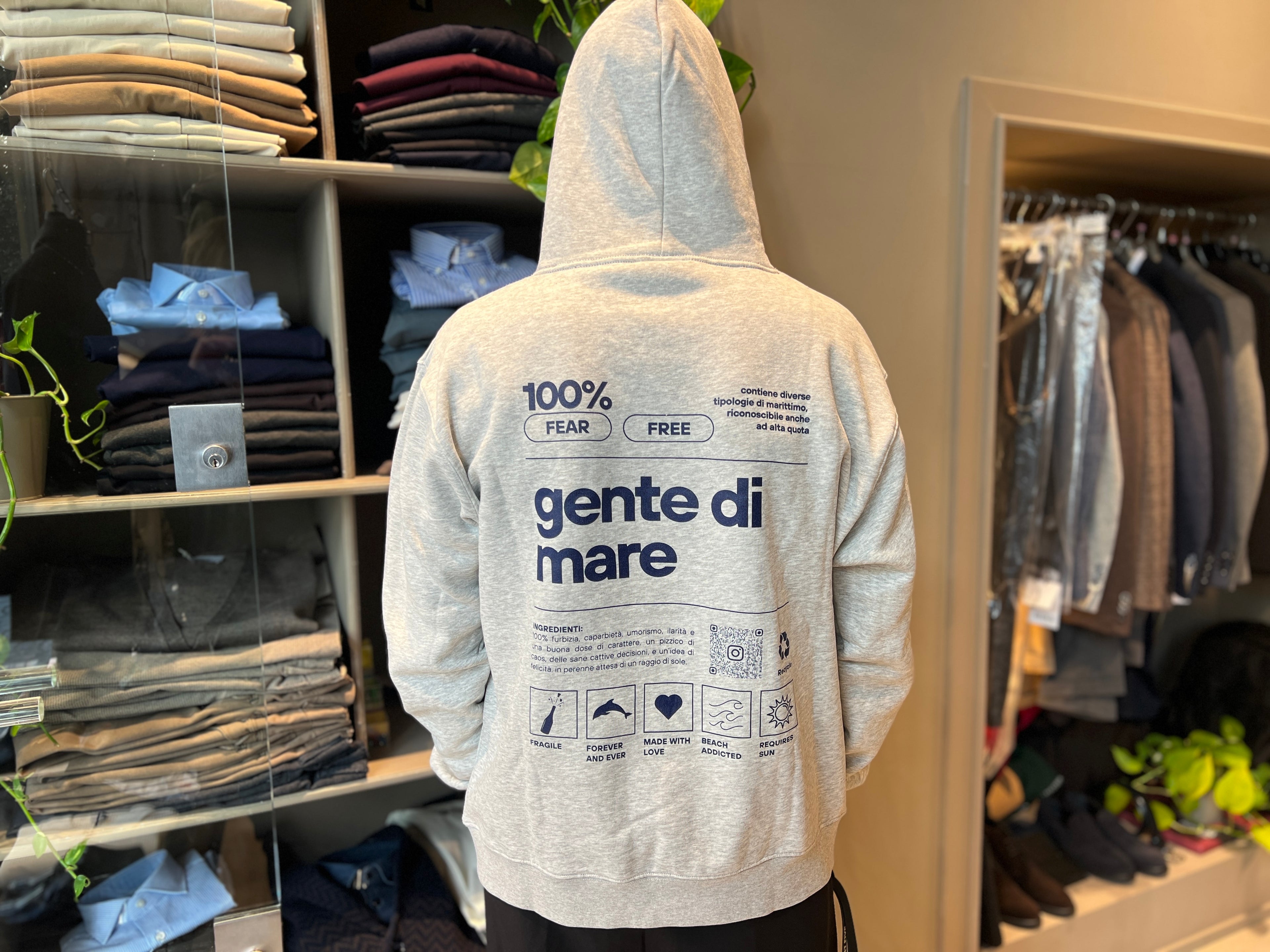 Felpa con cappuccio - GRIGIO MELANGE