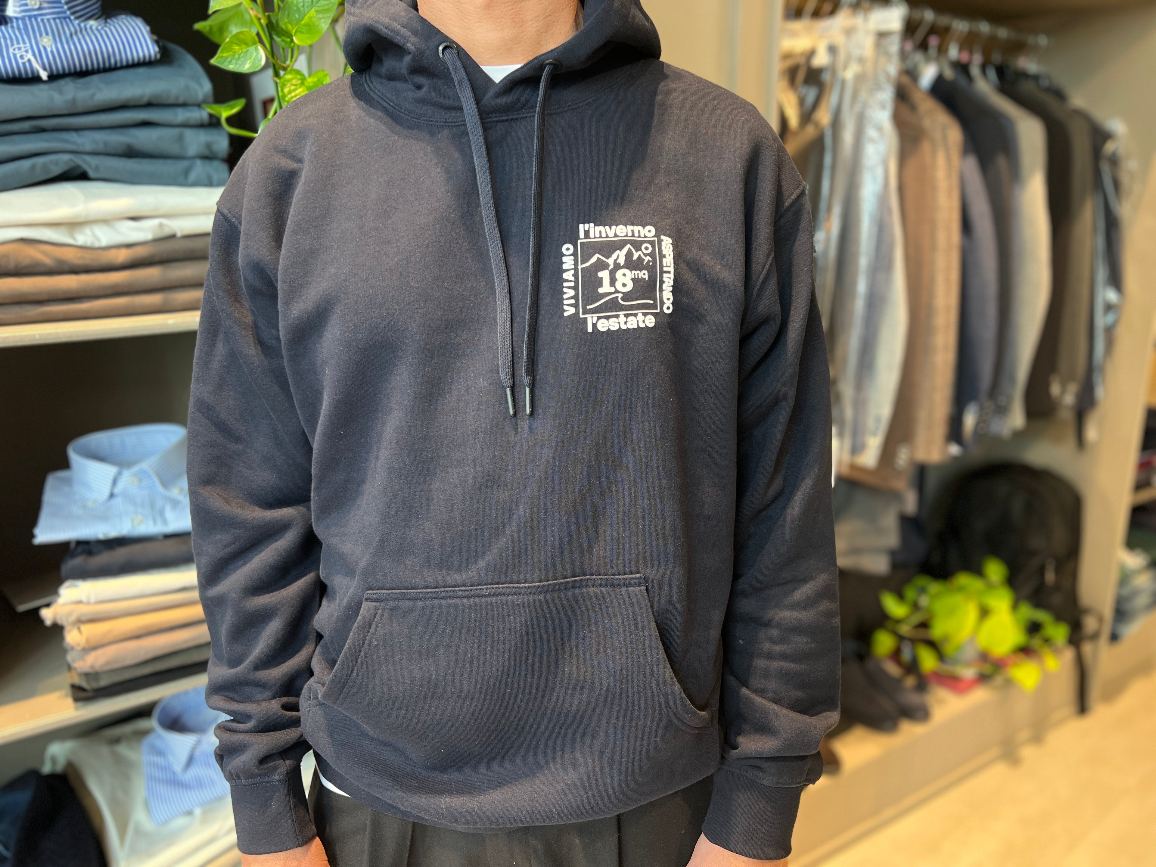 Felpa con cappuccio - BLU