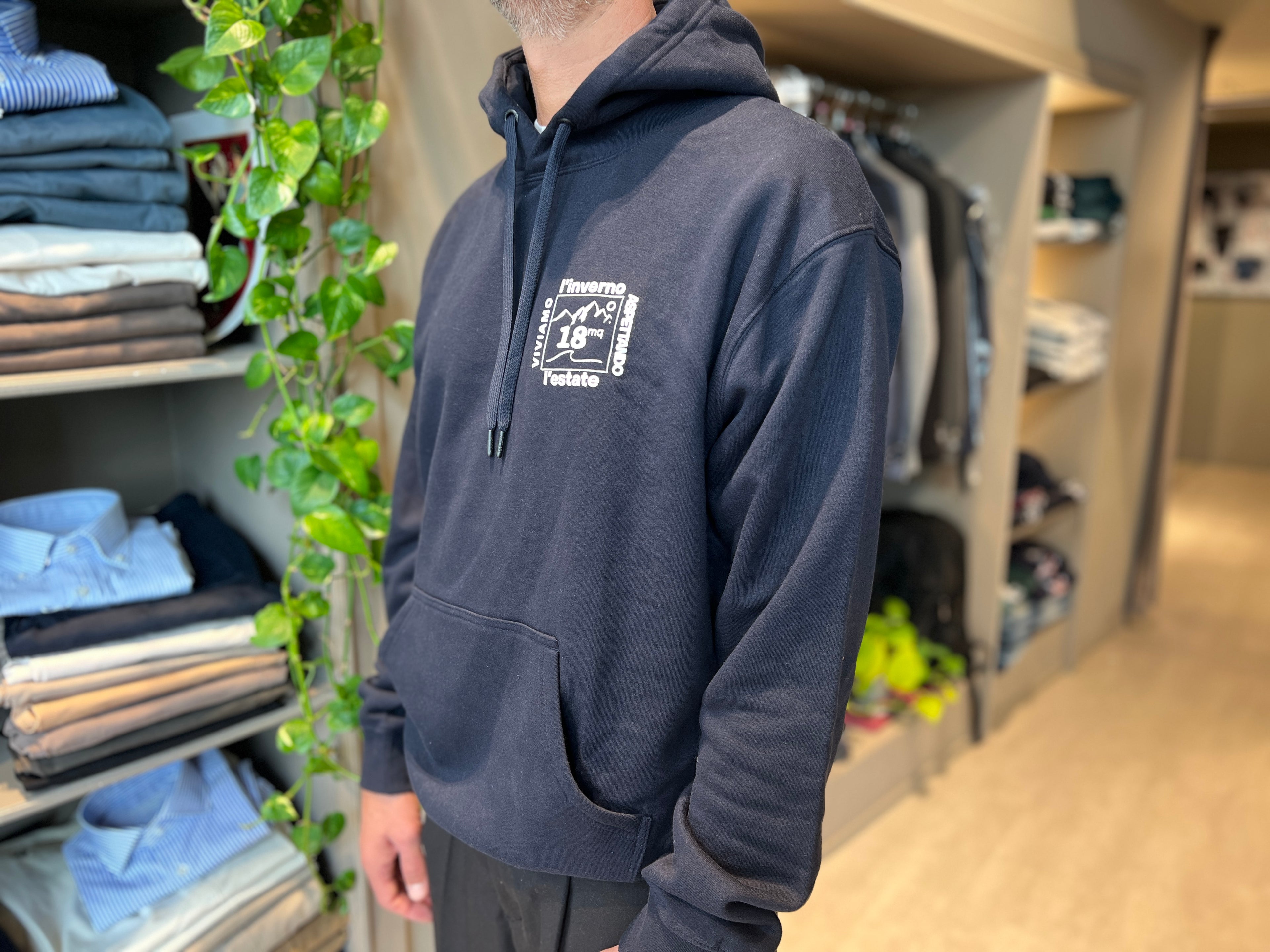 Felpa con cappuccio - BLU