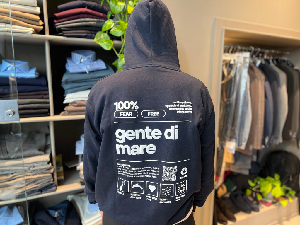 Felpa con cappuccio - BLU