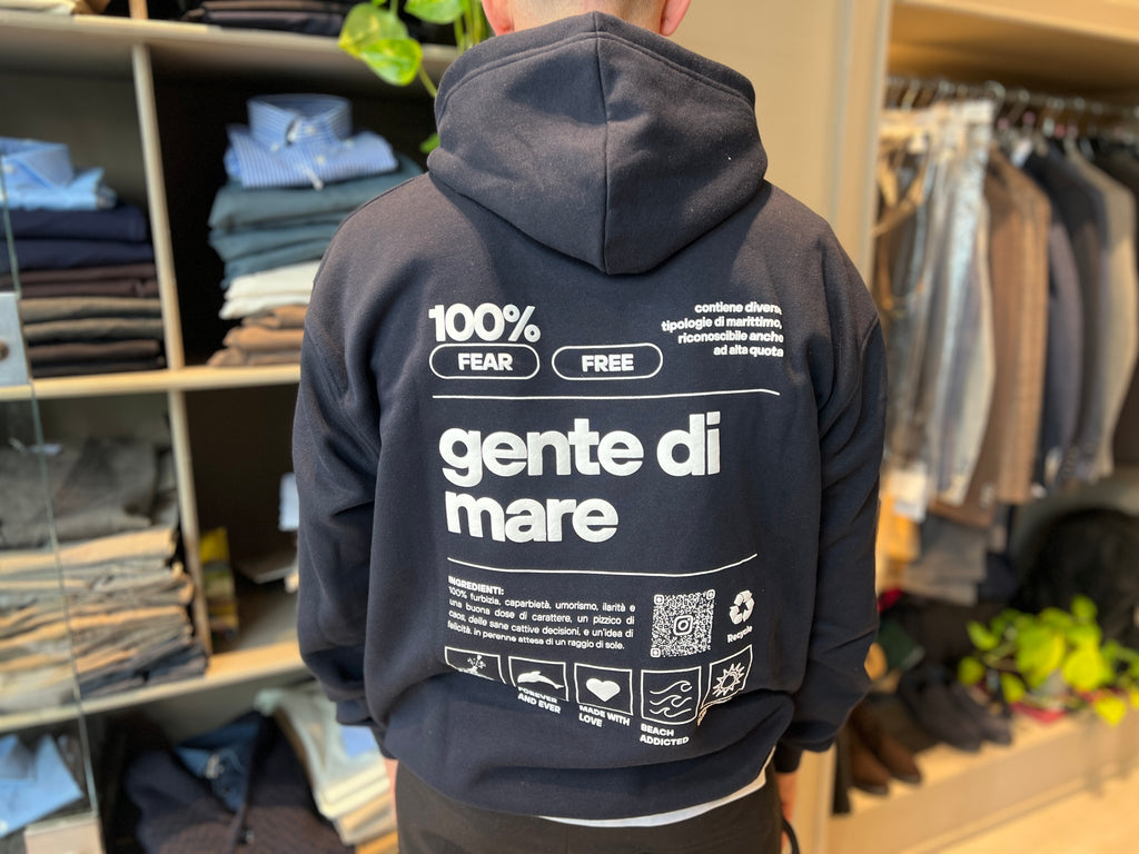 Felpa con cappuccio - BLU