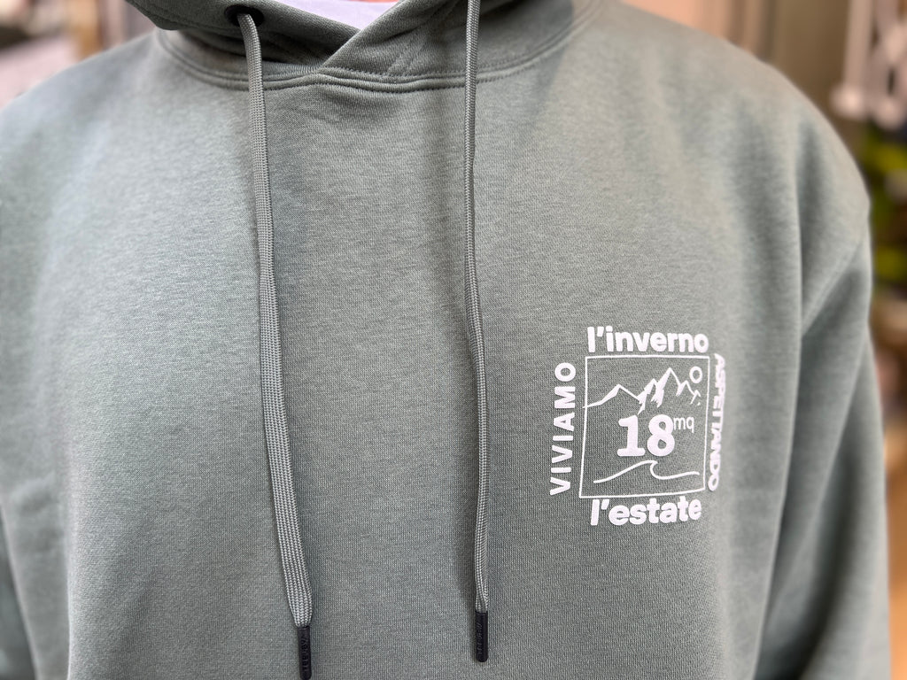 Felpa con cappuccio - VERDE SALVIA