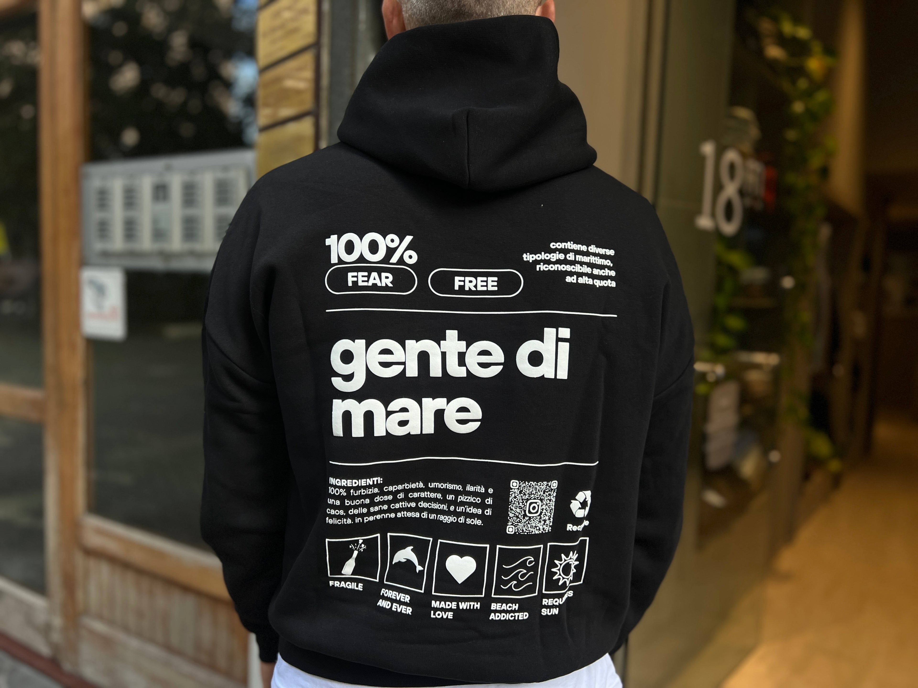 Felpa con cappuccio - NERA