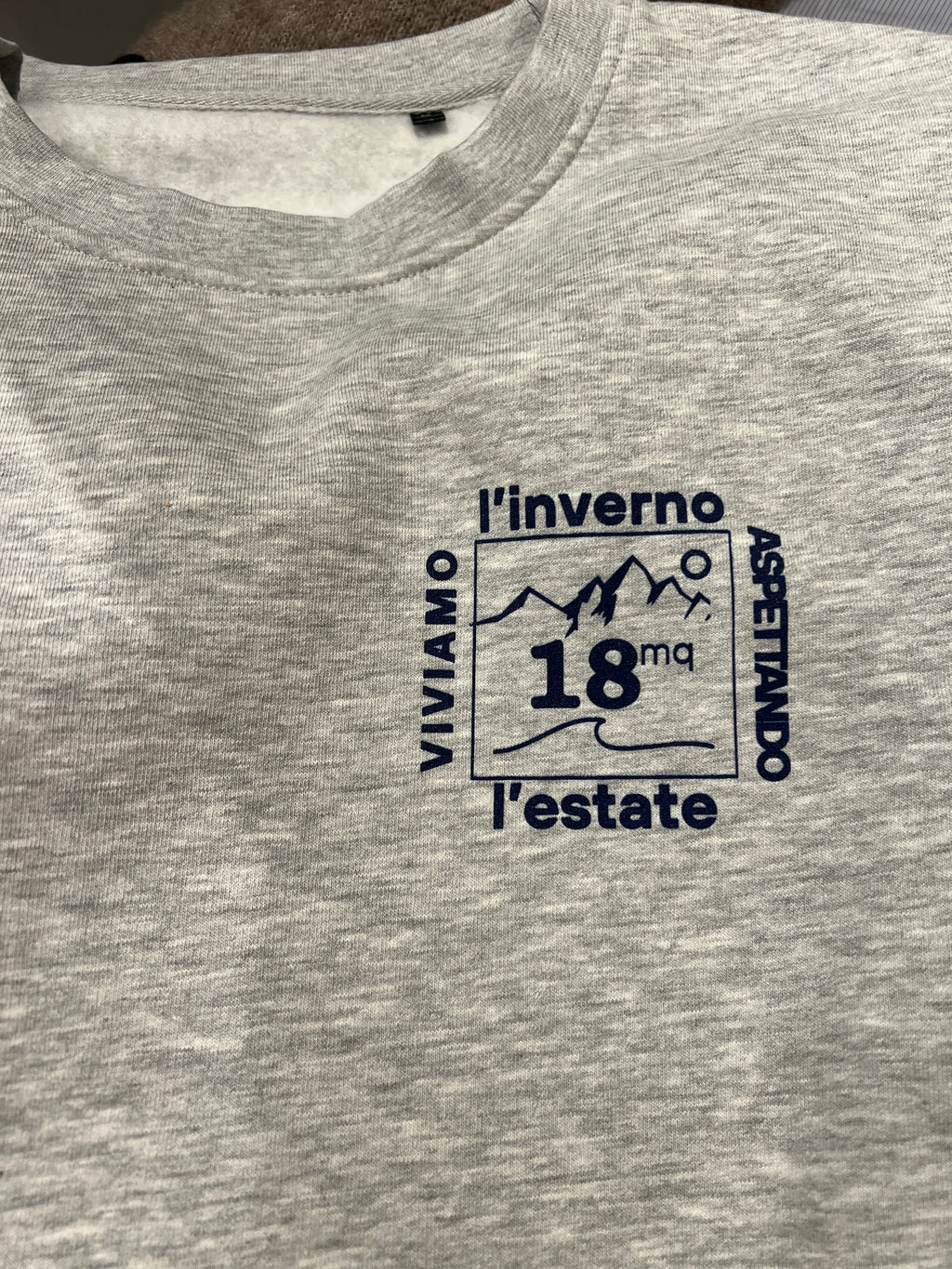 FELPA GIROCOLLO - GRIGIO MELANGE