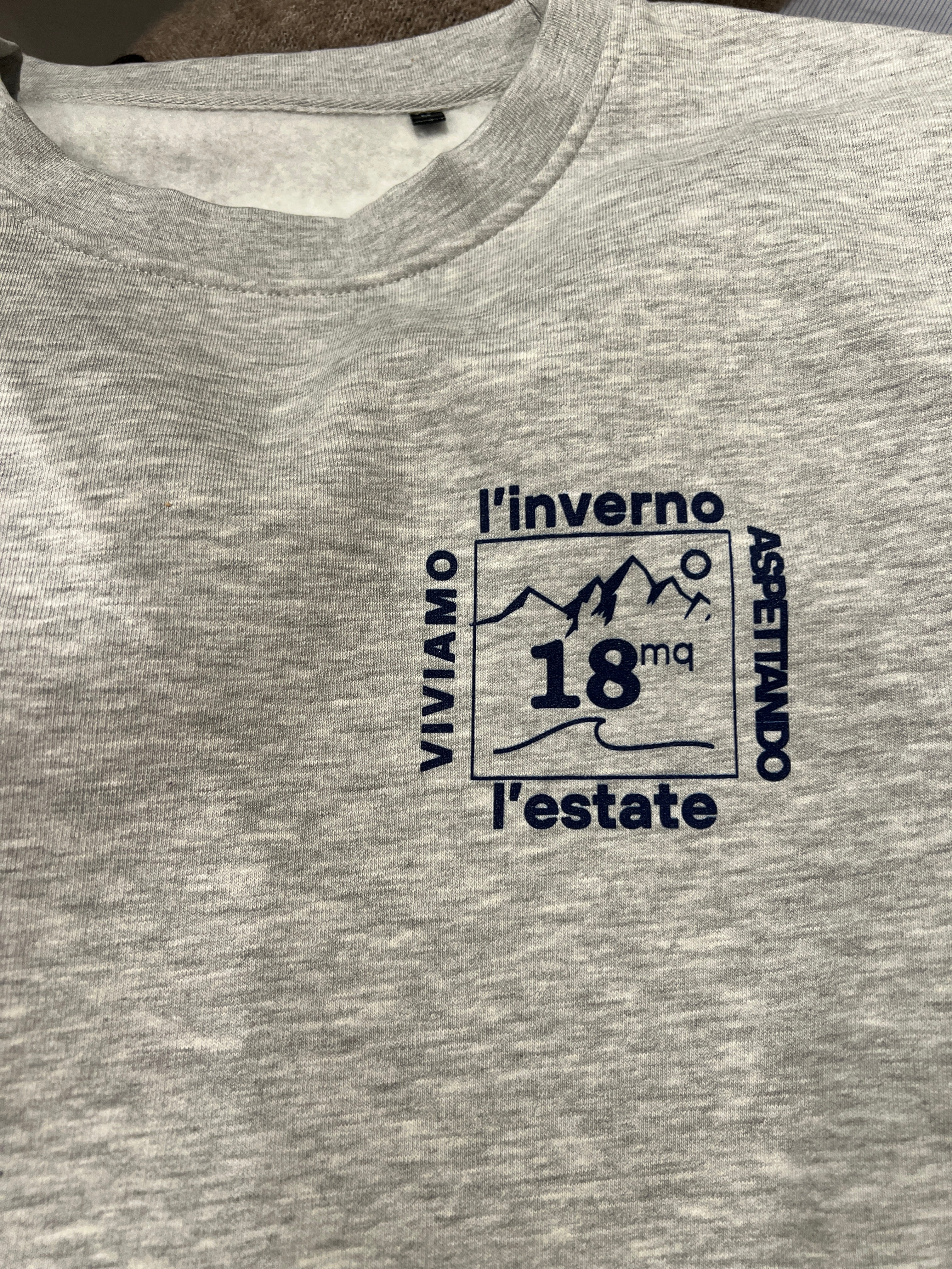 FELPA GIROCOLLO - GRIGIO MELANGE