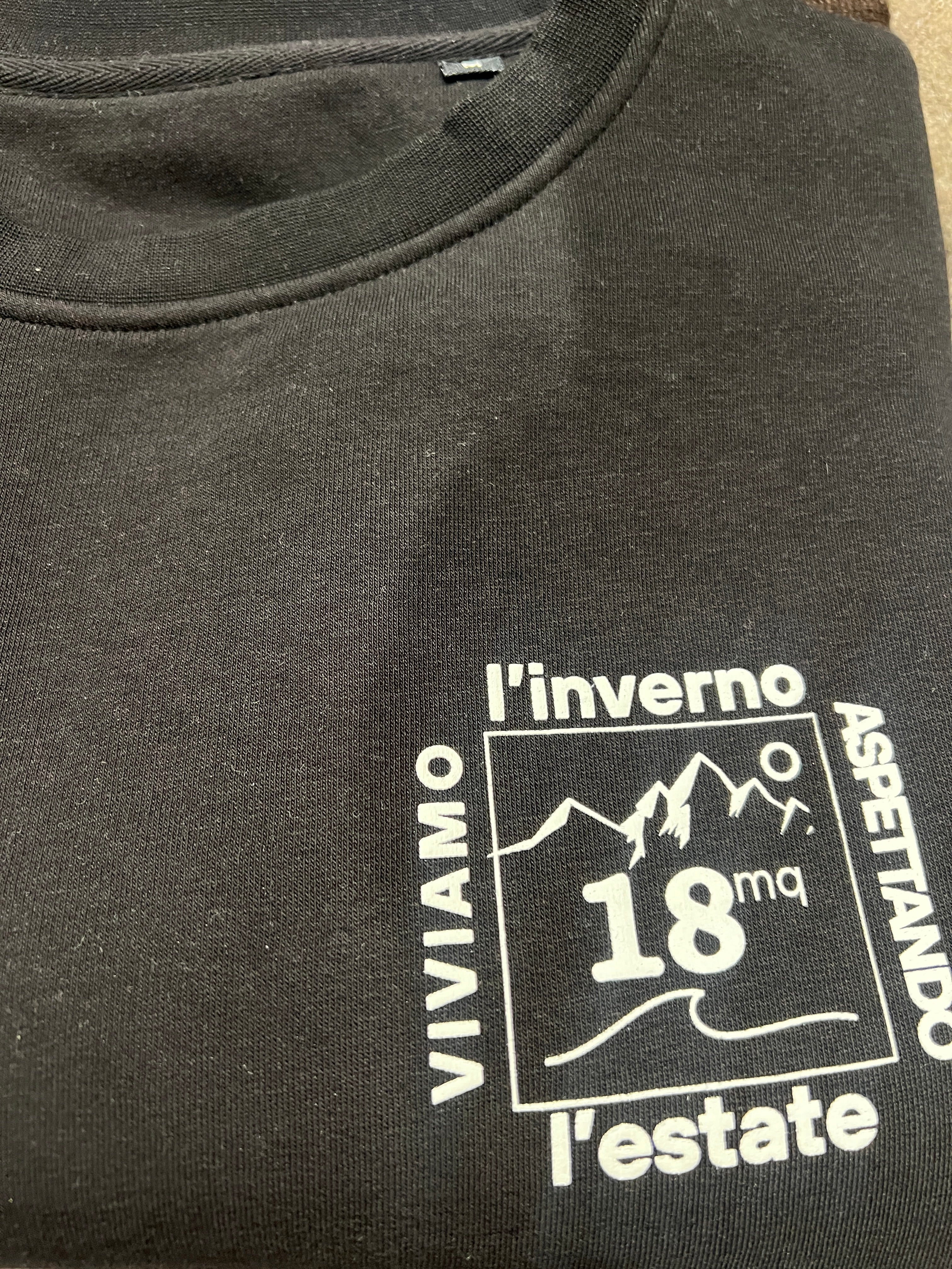 FELPA GIROCOLLO - NERO