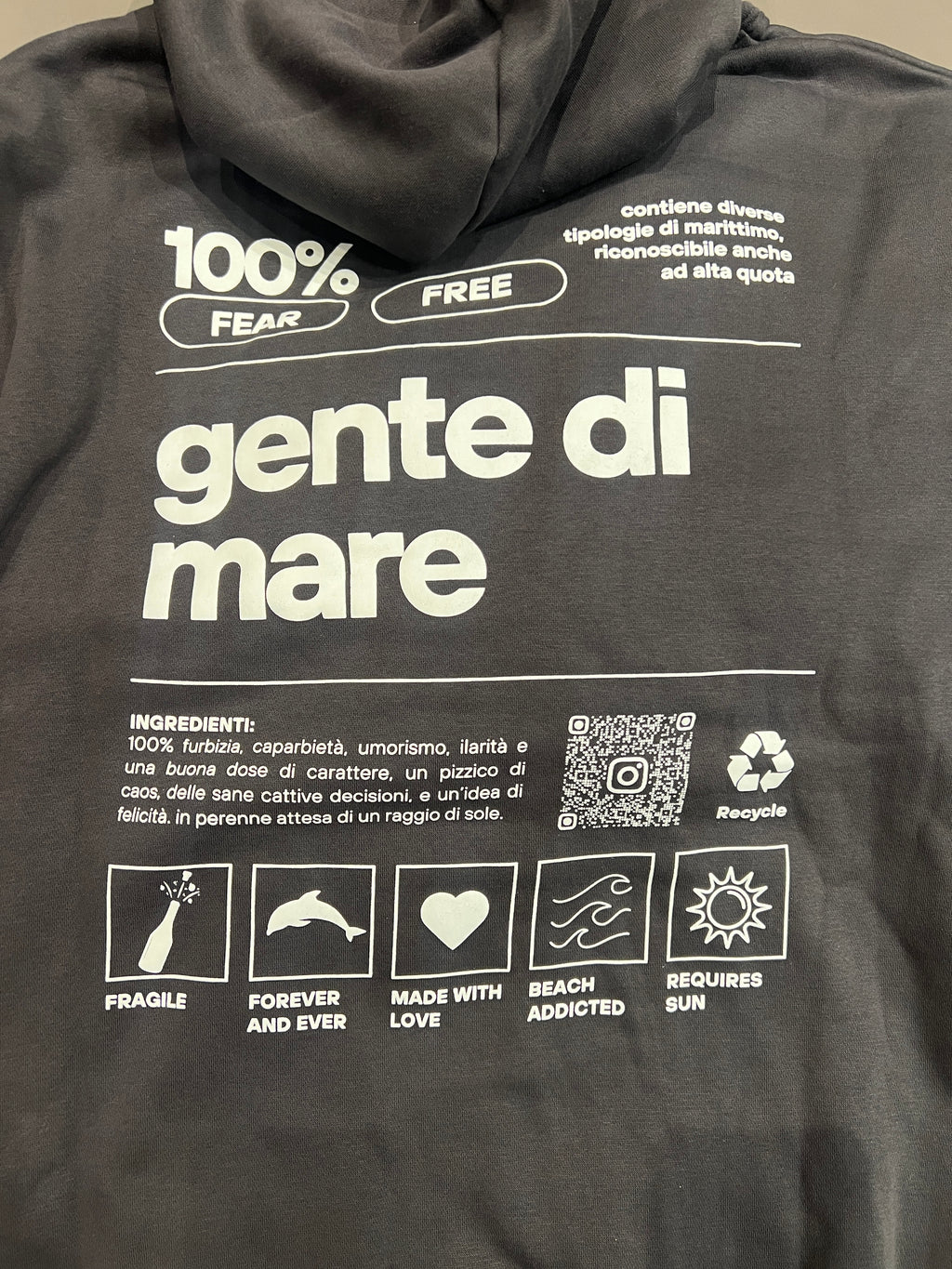 Felpa con cappuccio - PIOMBO